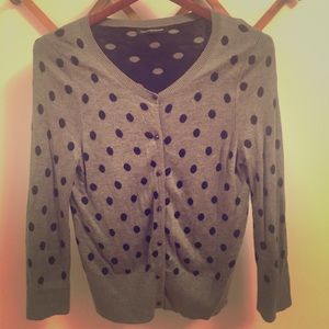 Express polka dot cardigan